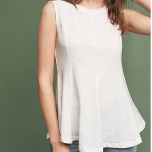Anthropologie Cream Sleeveless Tank Top